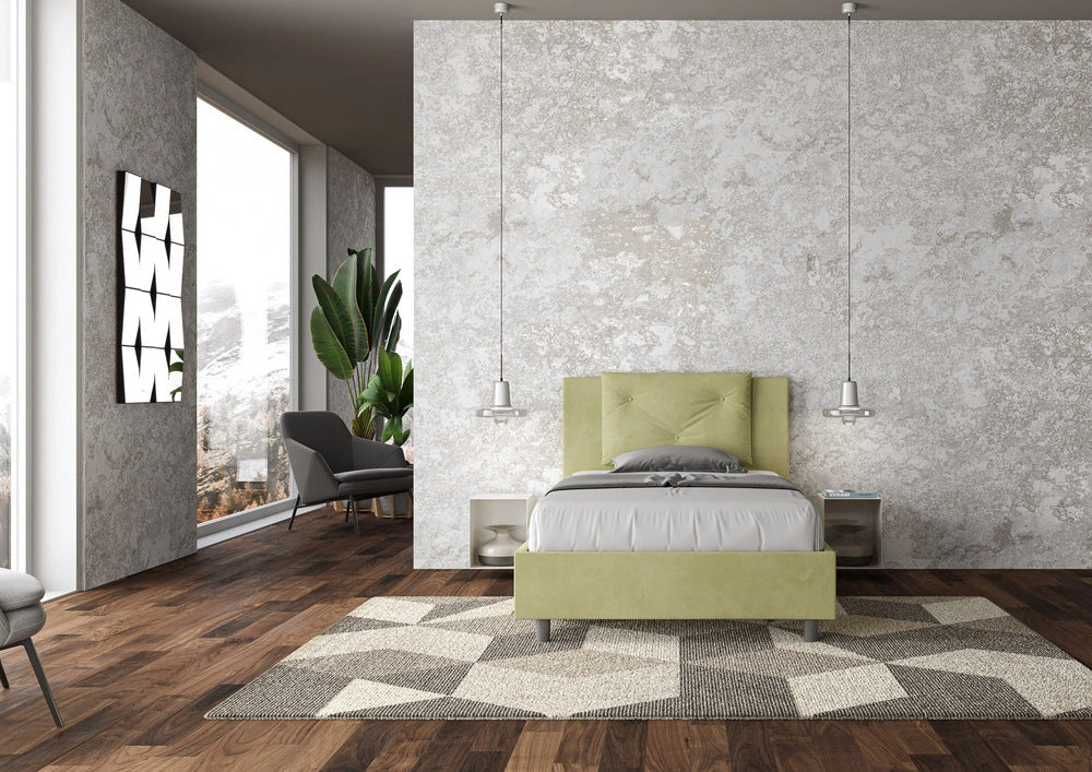 Letto 1 Piazza e Mezzo 110x210 cm con Rete Appia Tè Verde