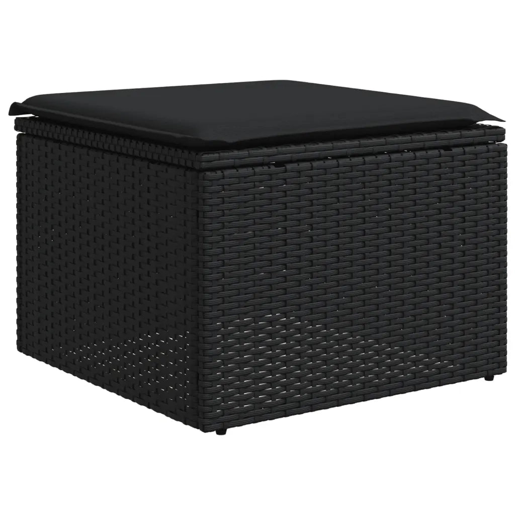 Set Divani da Giardino con Cuscini 8 pz Nero in Polyrattan 3222884