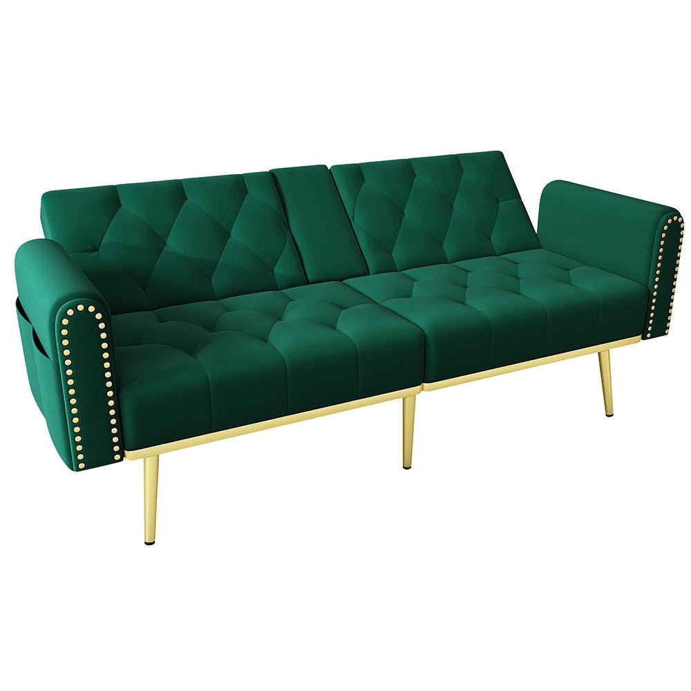 Divano letto convertibile - Xylo - Doppio, 3 livelli reclinabili, verde