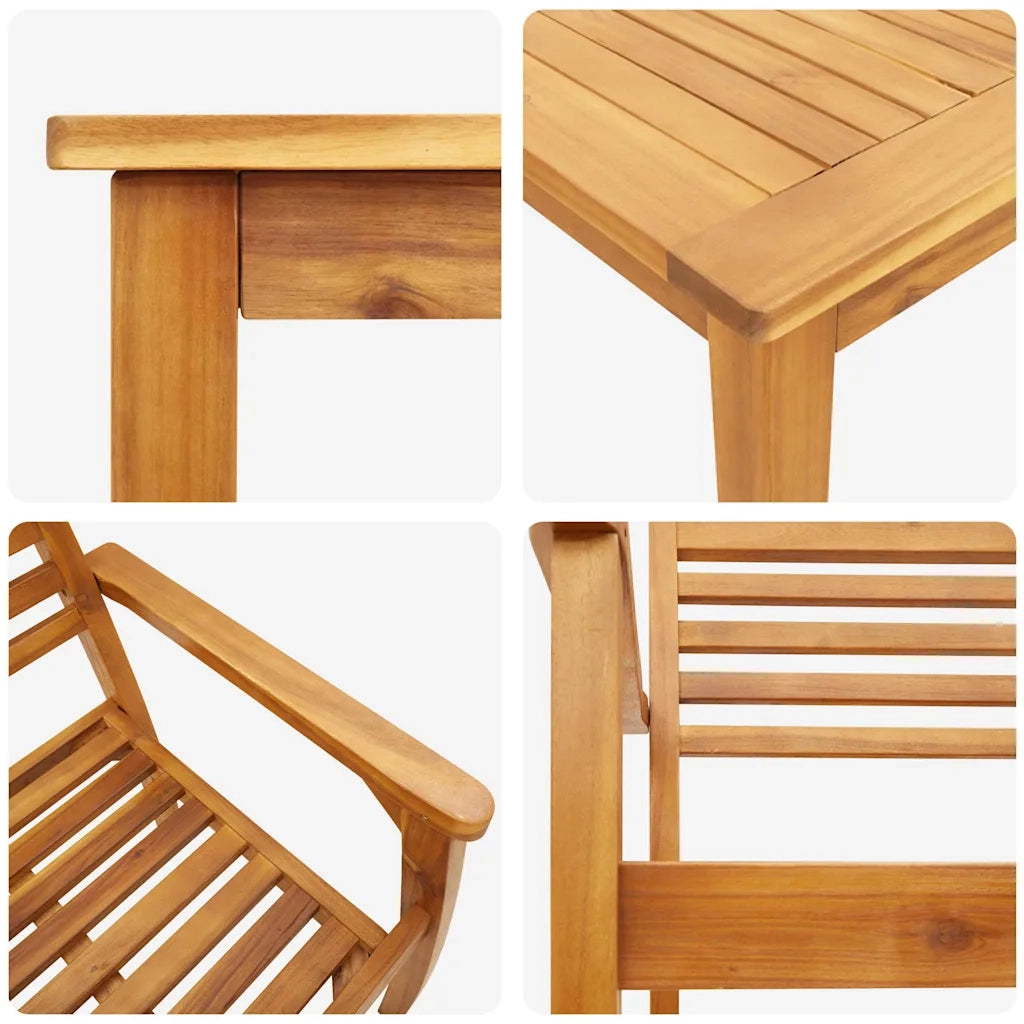 Set da Pranzo per Giardino 3 pz Marrone 3375662