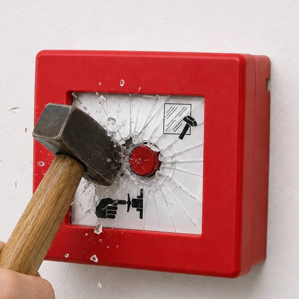 Centralino stagno di emergenza con pulsante rosso ip55