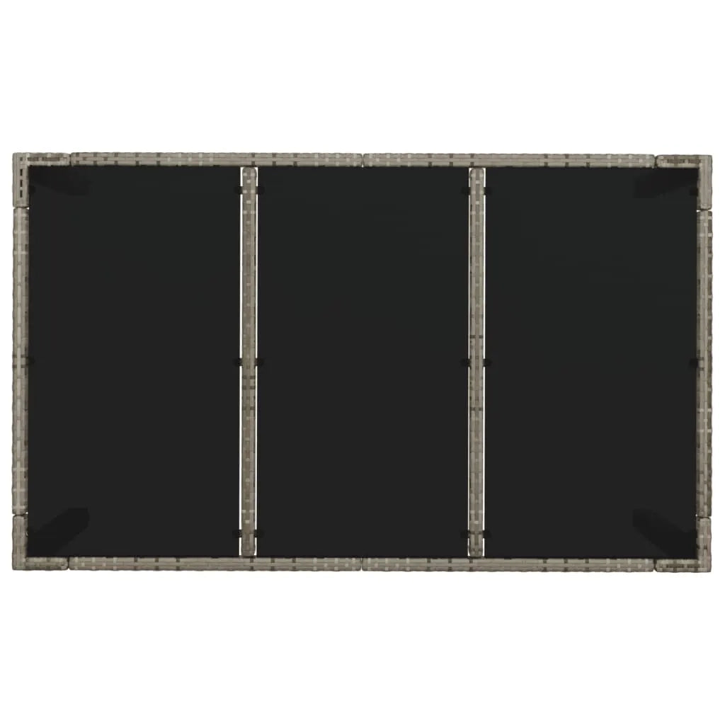 Set da Pranzo da Giardino 5 pz con Cuscini in Polyrattan Grigio 3185025