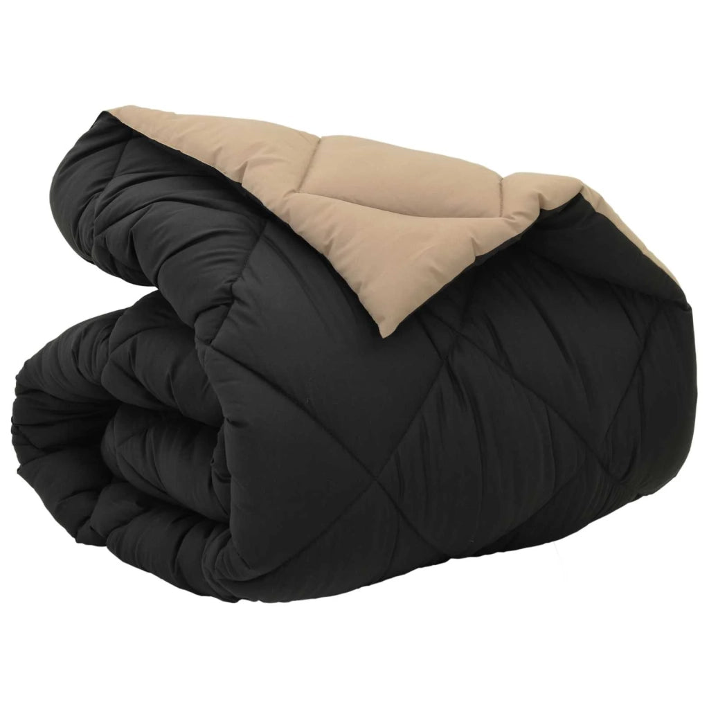 Duvet Invernale Nero e Talpa 155 x 220 cm Microfibra 42025730