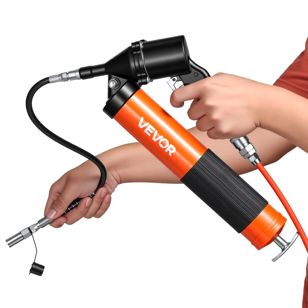 Kit Ingrassatore Pneumatico ad Alta Pressione 6000 PSI Capacita 0,4 L MM0401B in Acciaio al Carbonio e Lega di Alluminio per Officina