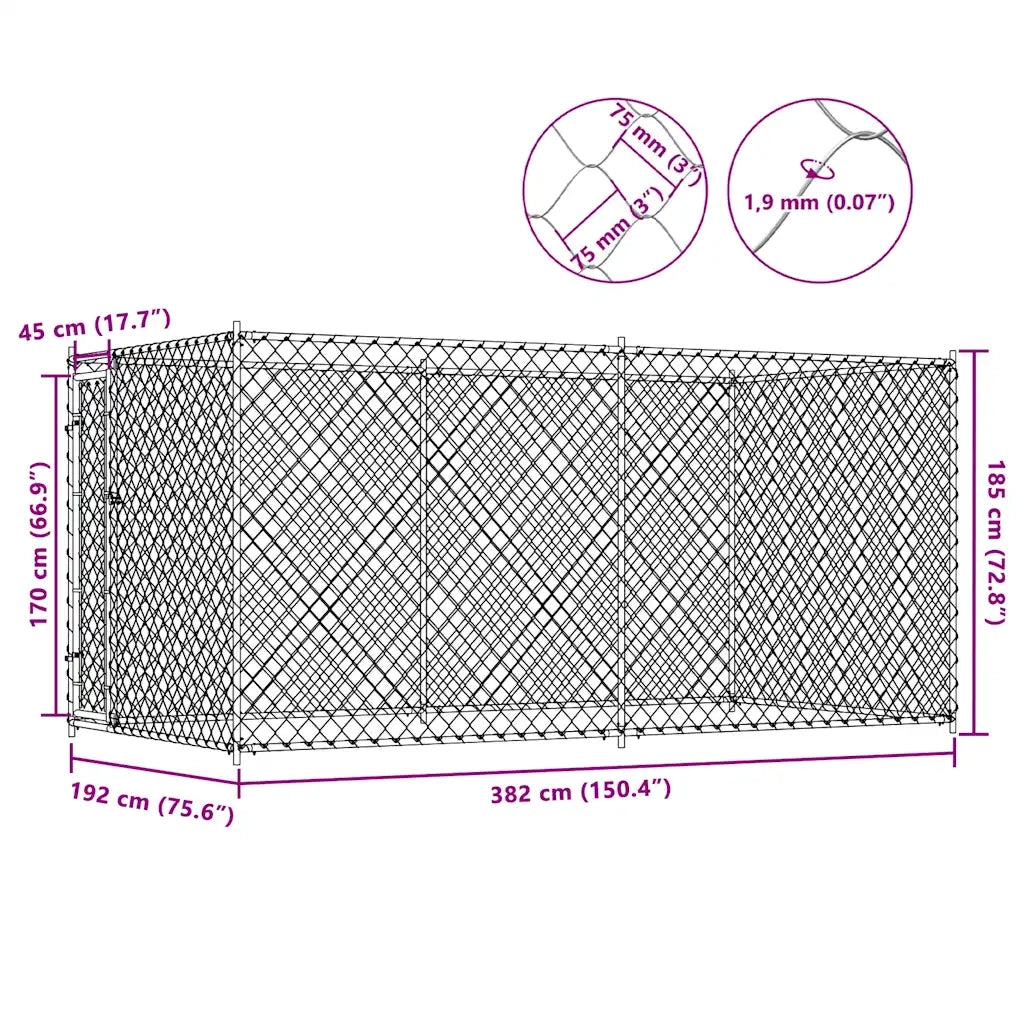 Canile da Esterno 382x192x185 cm 145025
