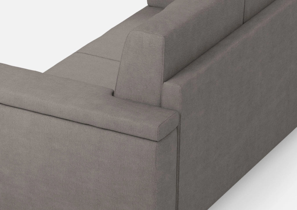 Divano 2 Posti 168x85x85 cm Marrak in Tessuto Grigio