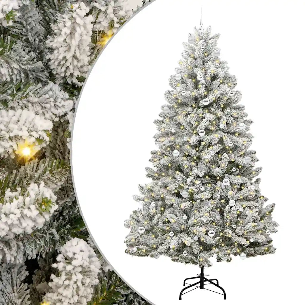 Albero di Natale artificiale con 300 LED Verde e Bianco 240 cm