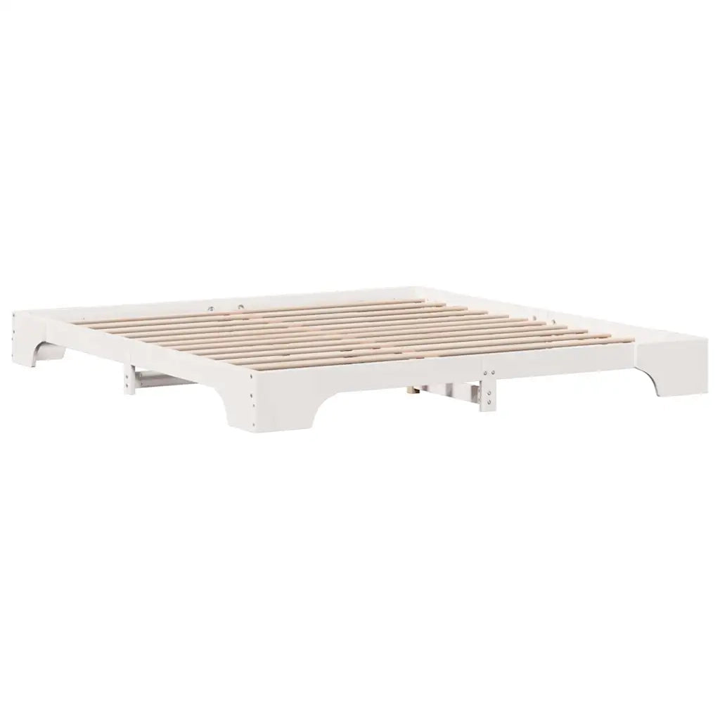 Struttura del letto Bianco 200 x 200 cm Pino massello