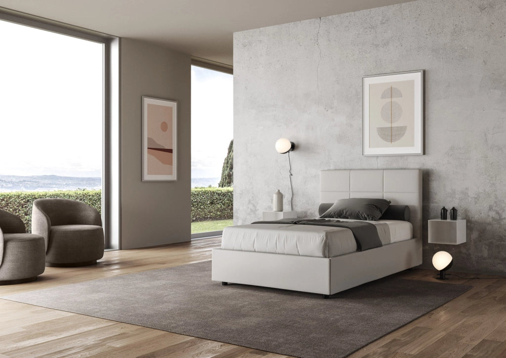 Letto Matrimoniale 160x190 cm Senza Rete Mika Bianco