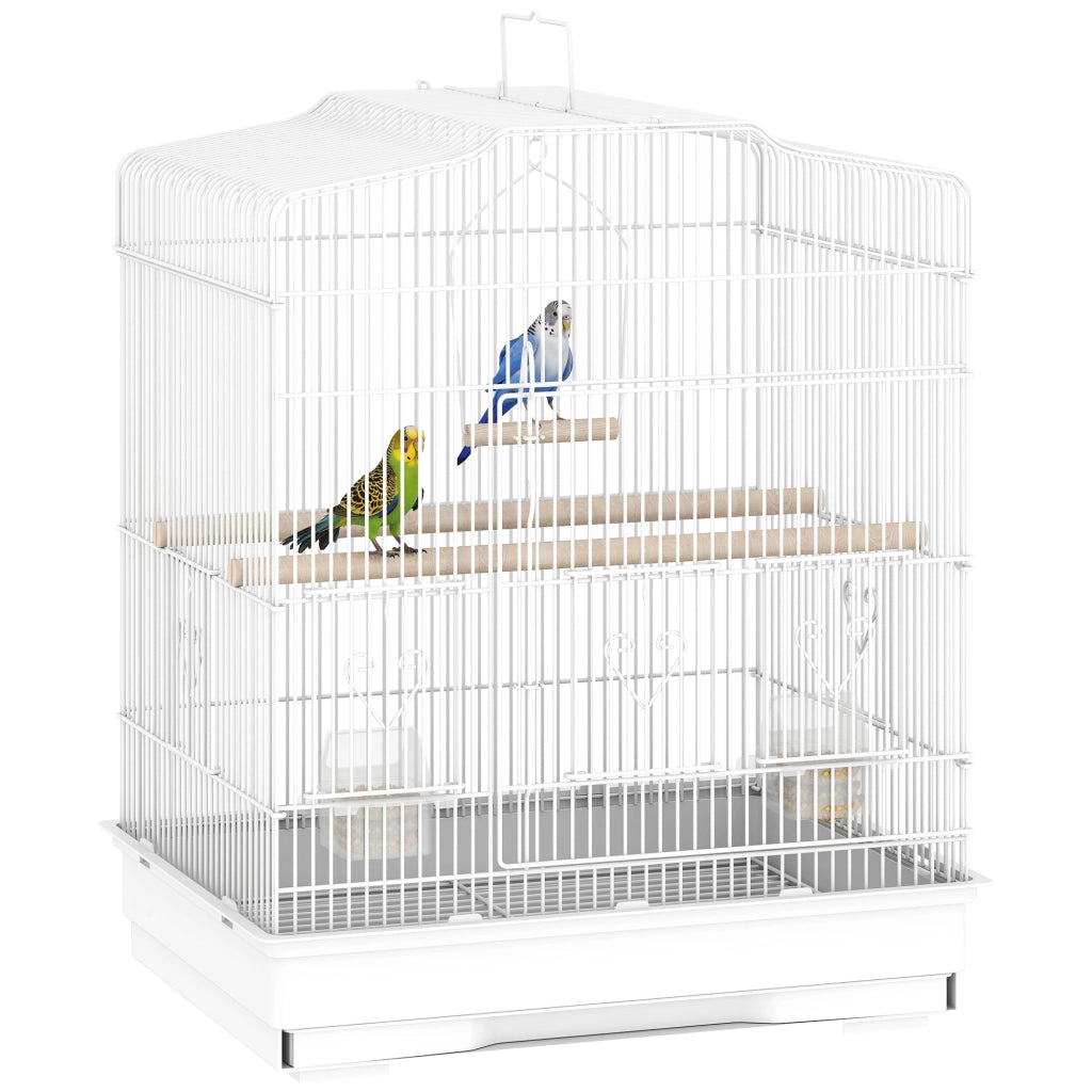 Gabbia per Uccellini Portatile con Maniglia ¨C Minimal ¨C Bianco