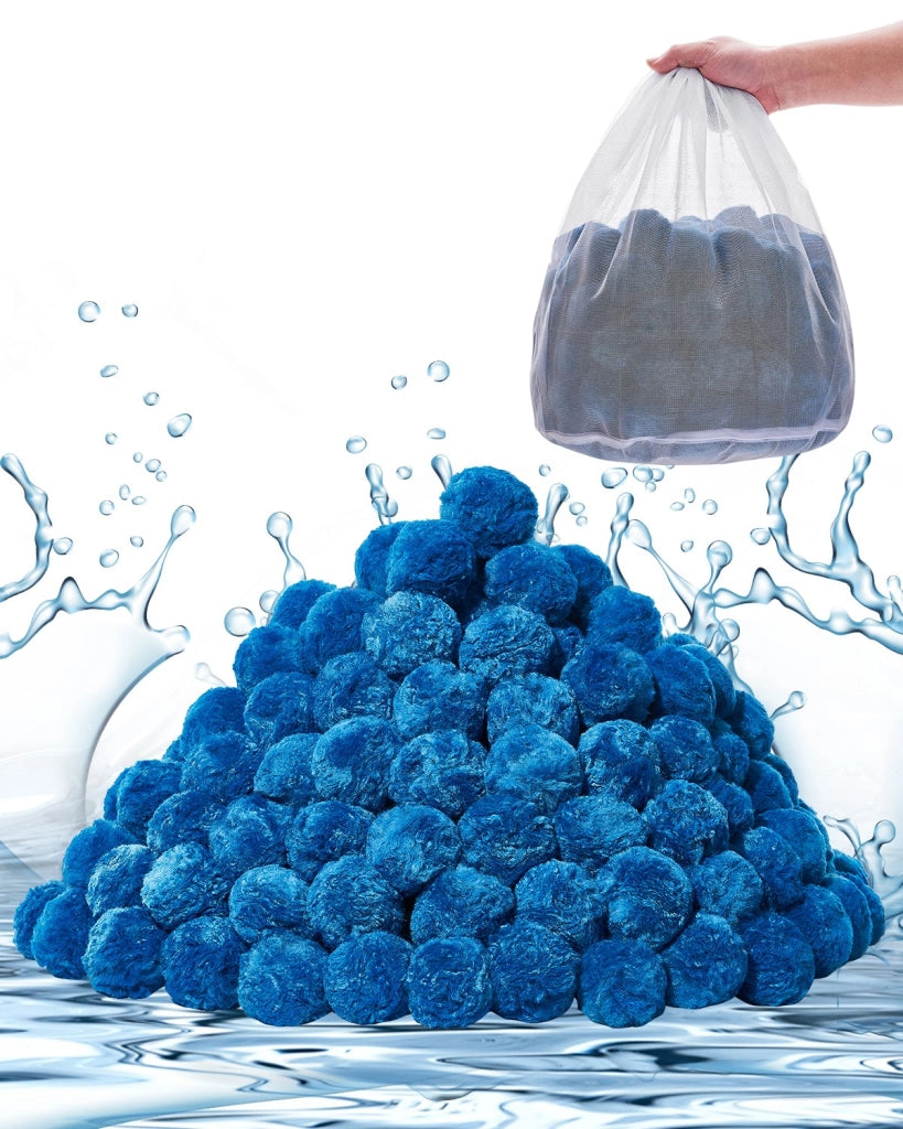 Palline Filtranti per Filtro a Sabbia Piscina 1,41 kg, Materiale in Poliestere F11 con Sacchetto Lavaggio, Riutilizzabile per Piscine e Acquari