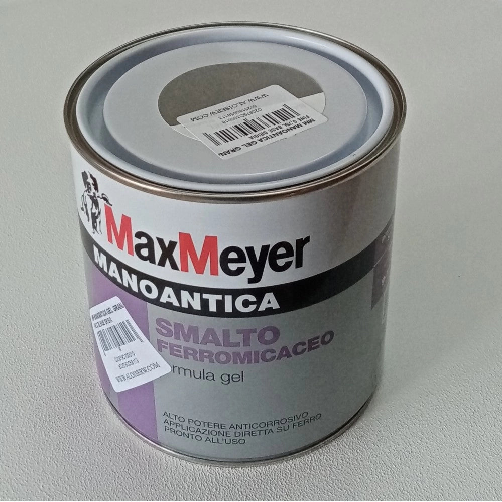 Manoantica gel grana fine 2,5lt smalto ferro micaceo in varie colorazioni, colori manoantica verde prussiano