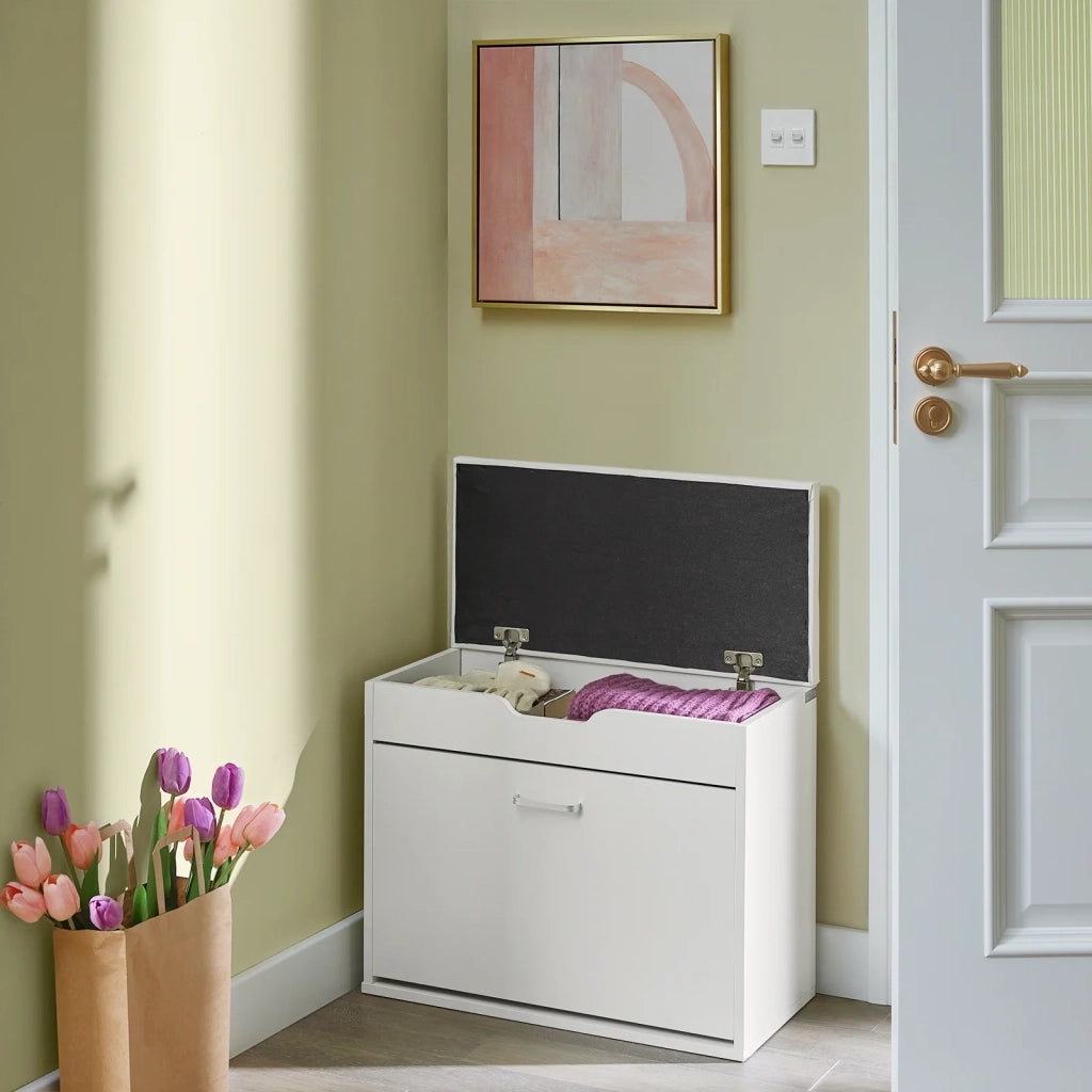 Scarpiera Salvaspazio Slim, Portascarpe Salvaspazio Regolabili,Scarpiere,Scarpiera Pieghevole L60*P30*A50 Cm, Bianco FSR95-W SoBuy