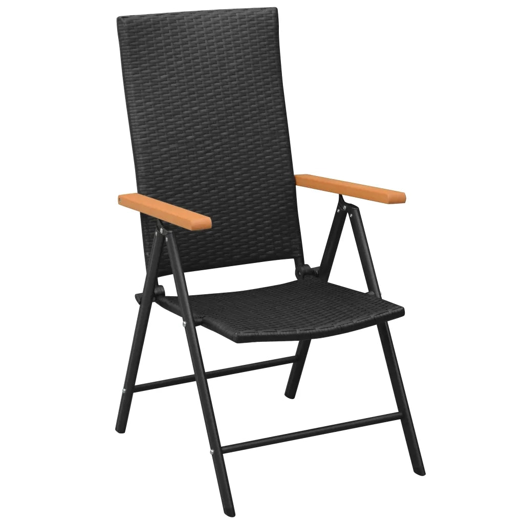 Set da Pranzo da Giardino 5 pz Nero e Marrone 3060072