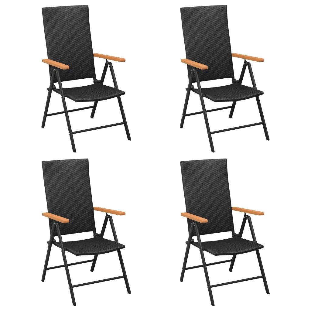 Set da Pranzo da Giardino 5 pz Nero e Marrone 3060084