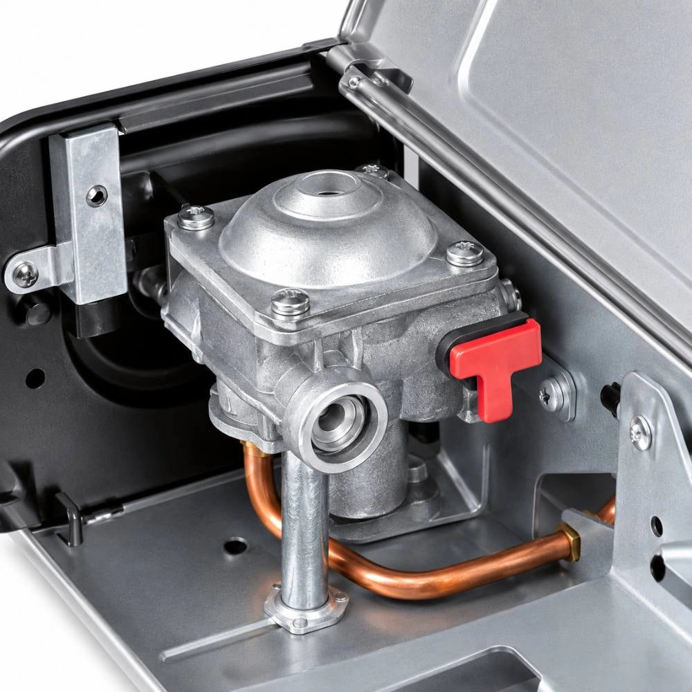 Kemper fornello portatile per cartuccia 577 grigio acciaio inox protetto dal surriscaldamento 160 g/h 2,2 kw 2200 watt