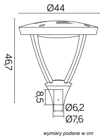 Lanterna da giardino LED MARS 45W IP65 antracite SU-MA