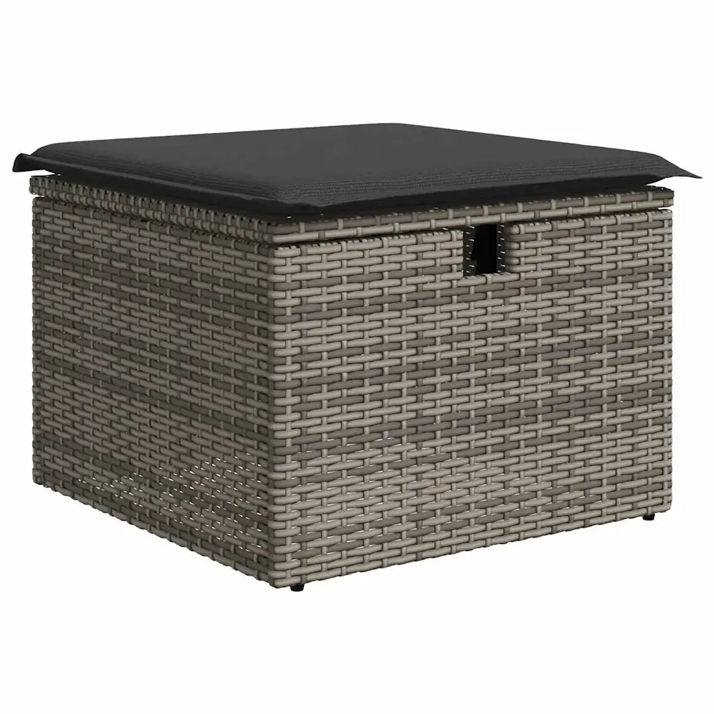 Set Divano da Giardino 6 pz con Cuscini Grigio in Polyrattan 3328110