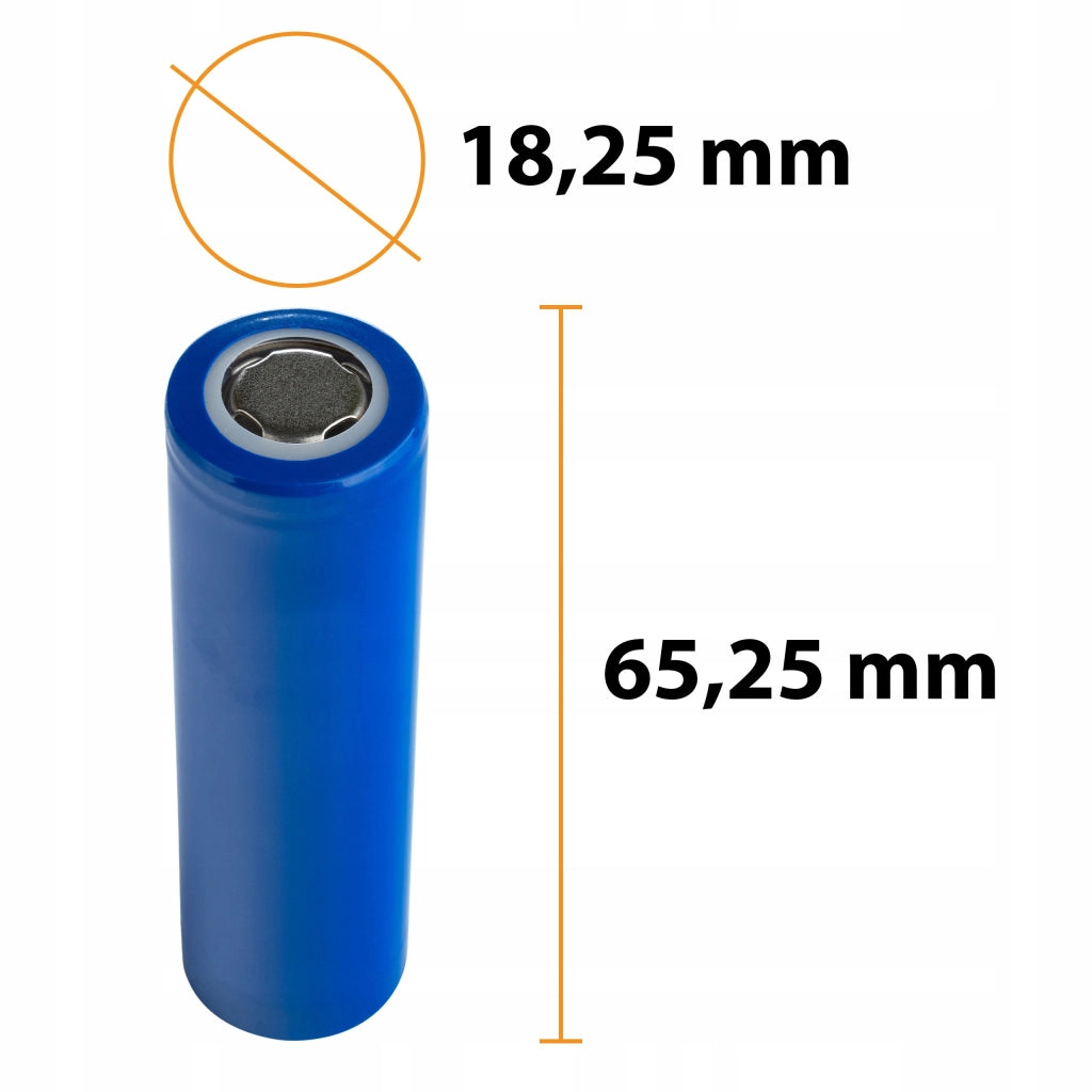 Batteria Litio-Ione 1500 mAh 3,7V Rosfix – Senza PCM | Dimensioni Compatte 18,25x65,25 mm