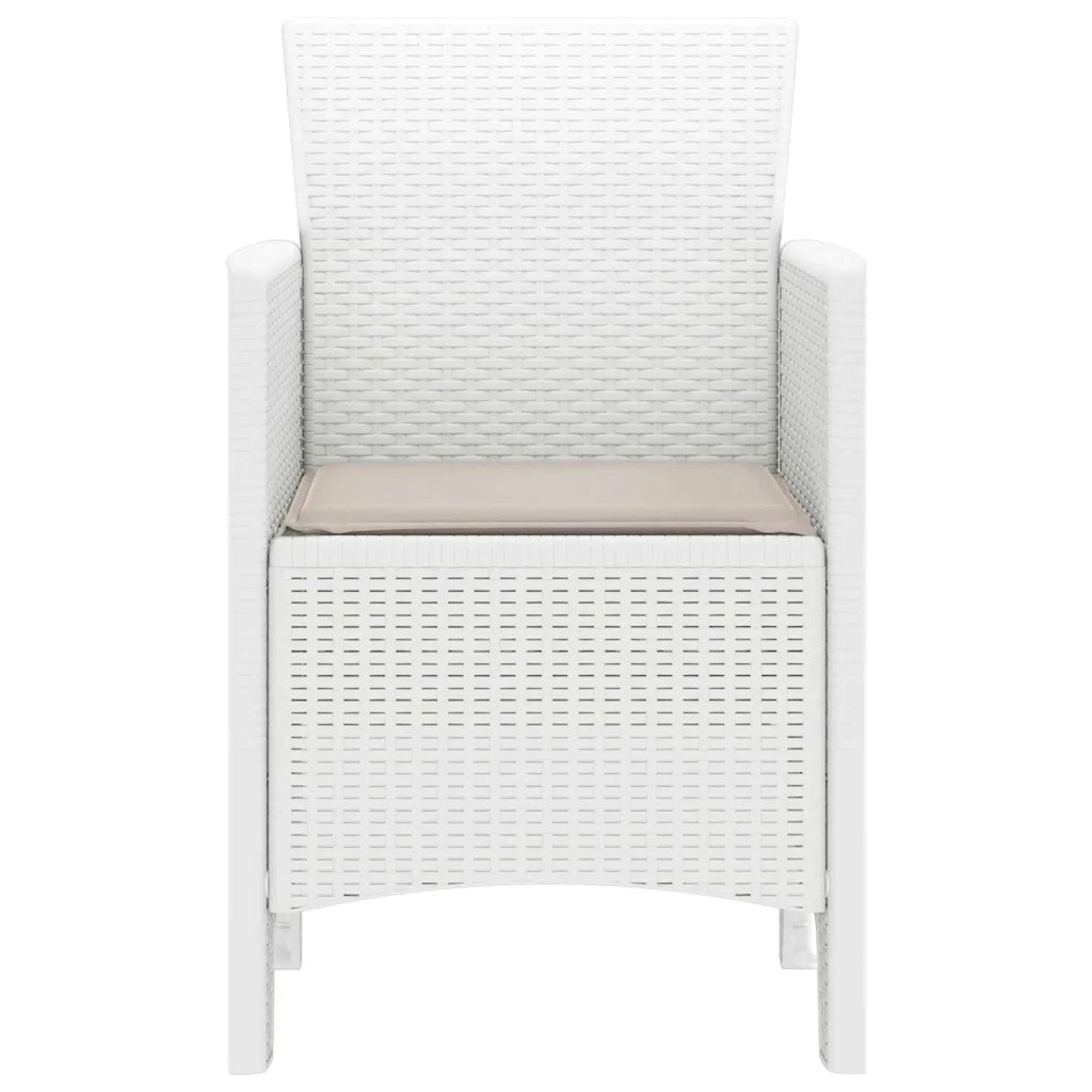 Sedia da Giardino 4 pcs Bianco 53 x 49 x 85 cm Polipropilene