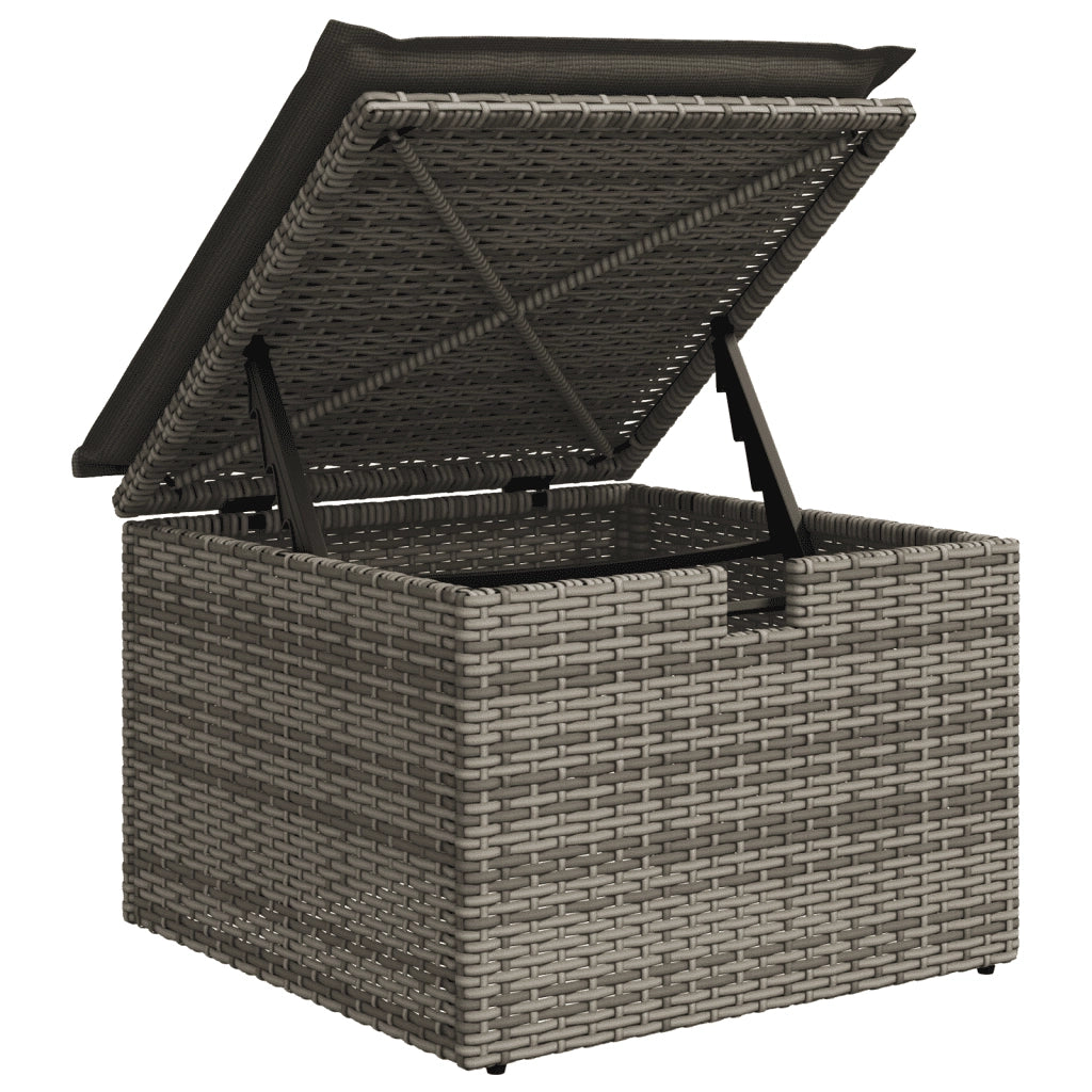 Set Divano da Giardino 5 pz con Cuscini Grigio in Polyrattan 3263466