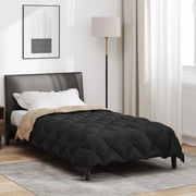 Duvet Invernale Nero e Talpa 155 x 220 cm Microfibra 42025730