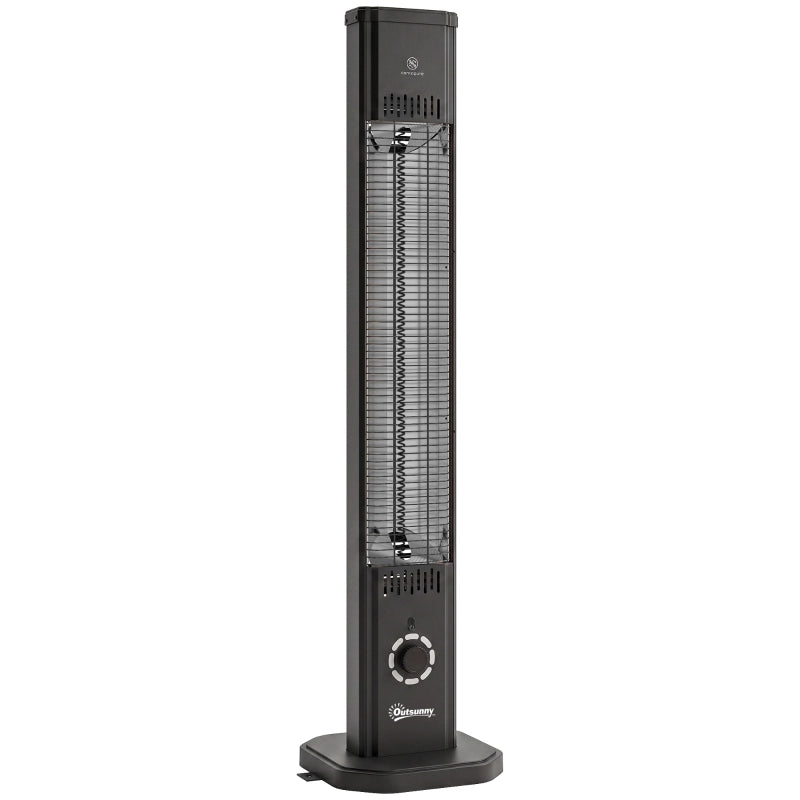 Riscaldatore a infrarossi 2000W in fibra di carbonio da pavimento, con telecomando, 8 livelli di calore, timer, protezione antiribaltamento e custodia