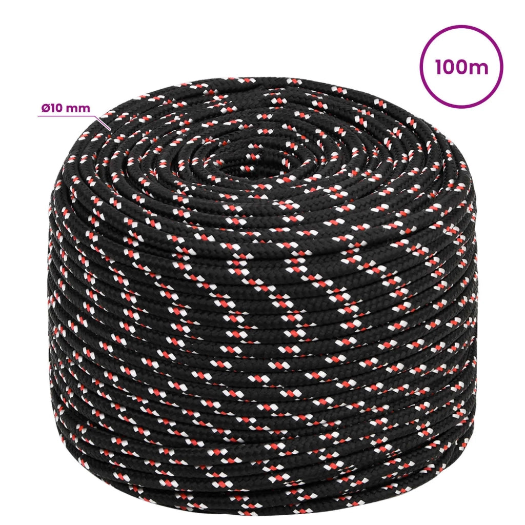 Corda multiuso 10 mm 100 m Nero e Rosso PP 3473120