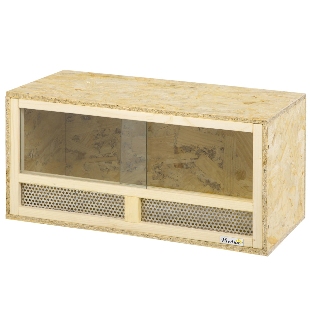 Terrario per Rettili in Legno con Vetro Scorrevoli ¨C Minimal ¨C 60x29.5x29.5 cm