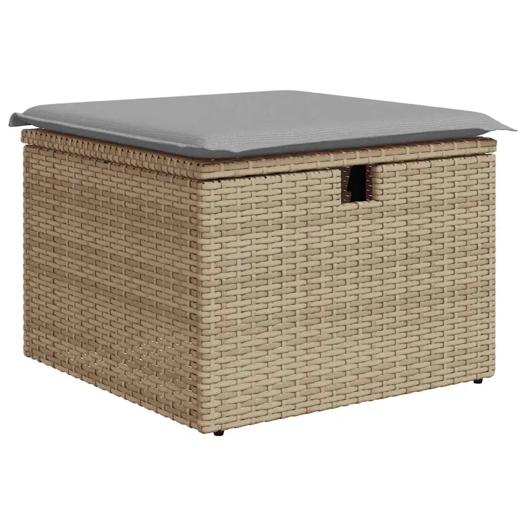 Set Divano da Giardino con cuscino 9 pcs Beige polyrattan 3360090
