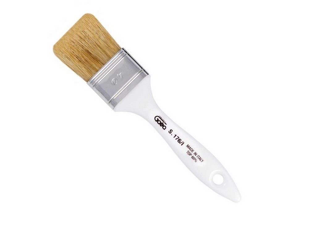 12pz pennellessa fai da te manico in plastica  mm. 30 (pura setola) cod:ferx.vit10606