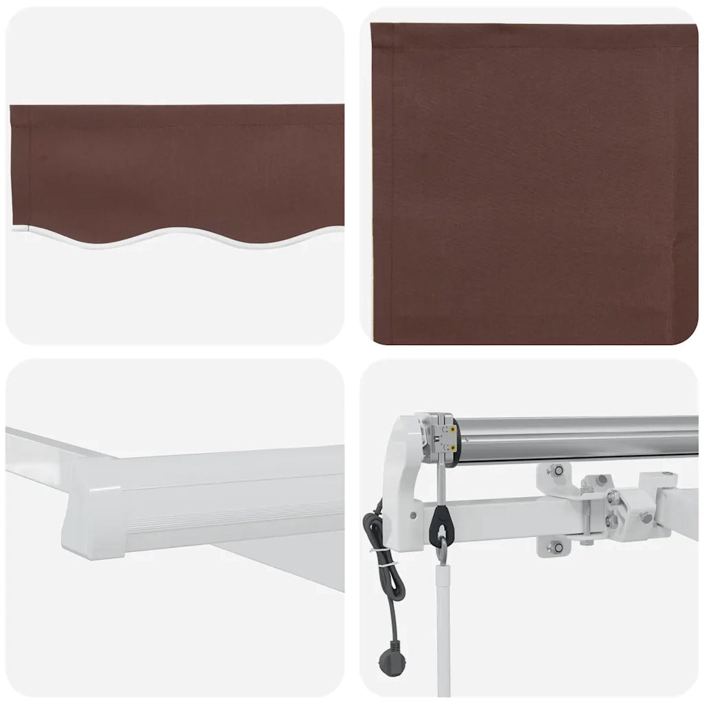 Tenda da Sole Retrattile Automatica 400x300 cm Marrone 3215632