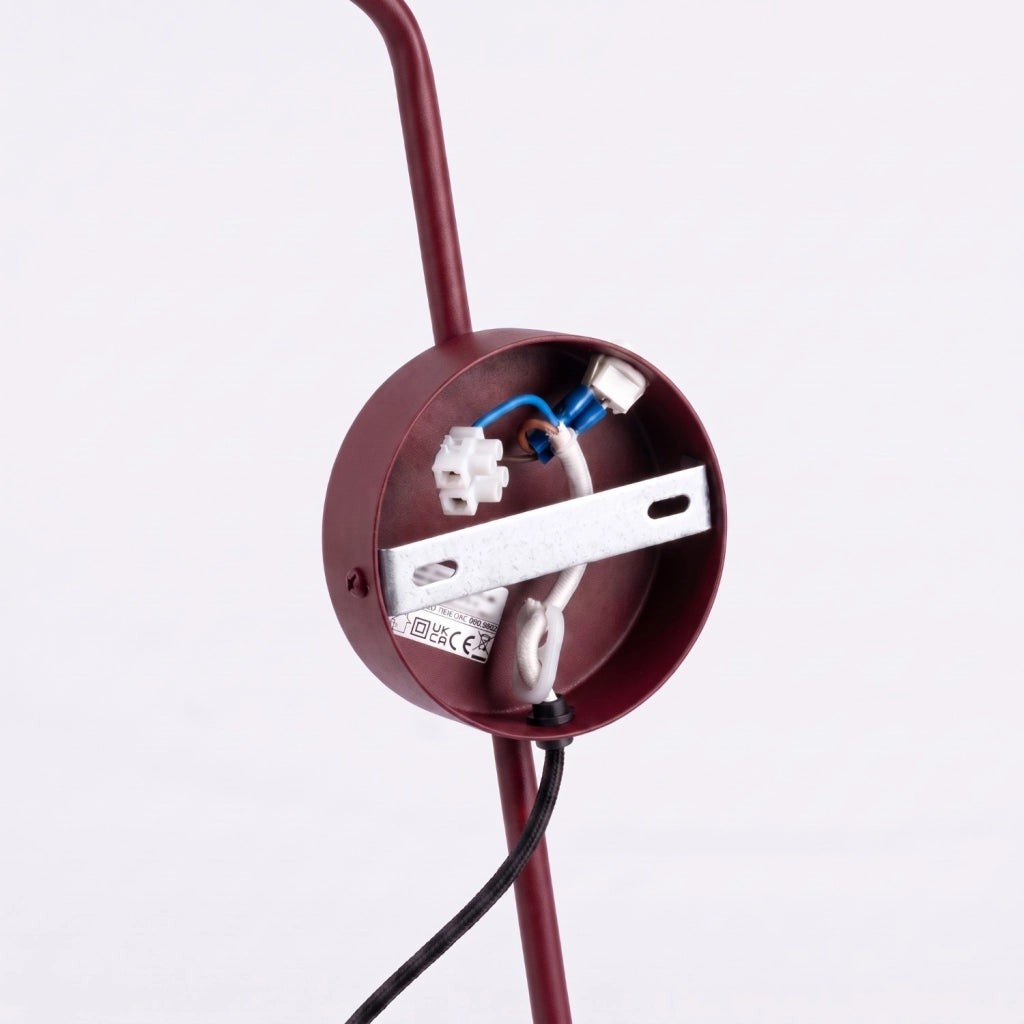 Applique NOX 1 bordeaux con interruttore