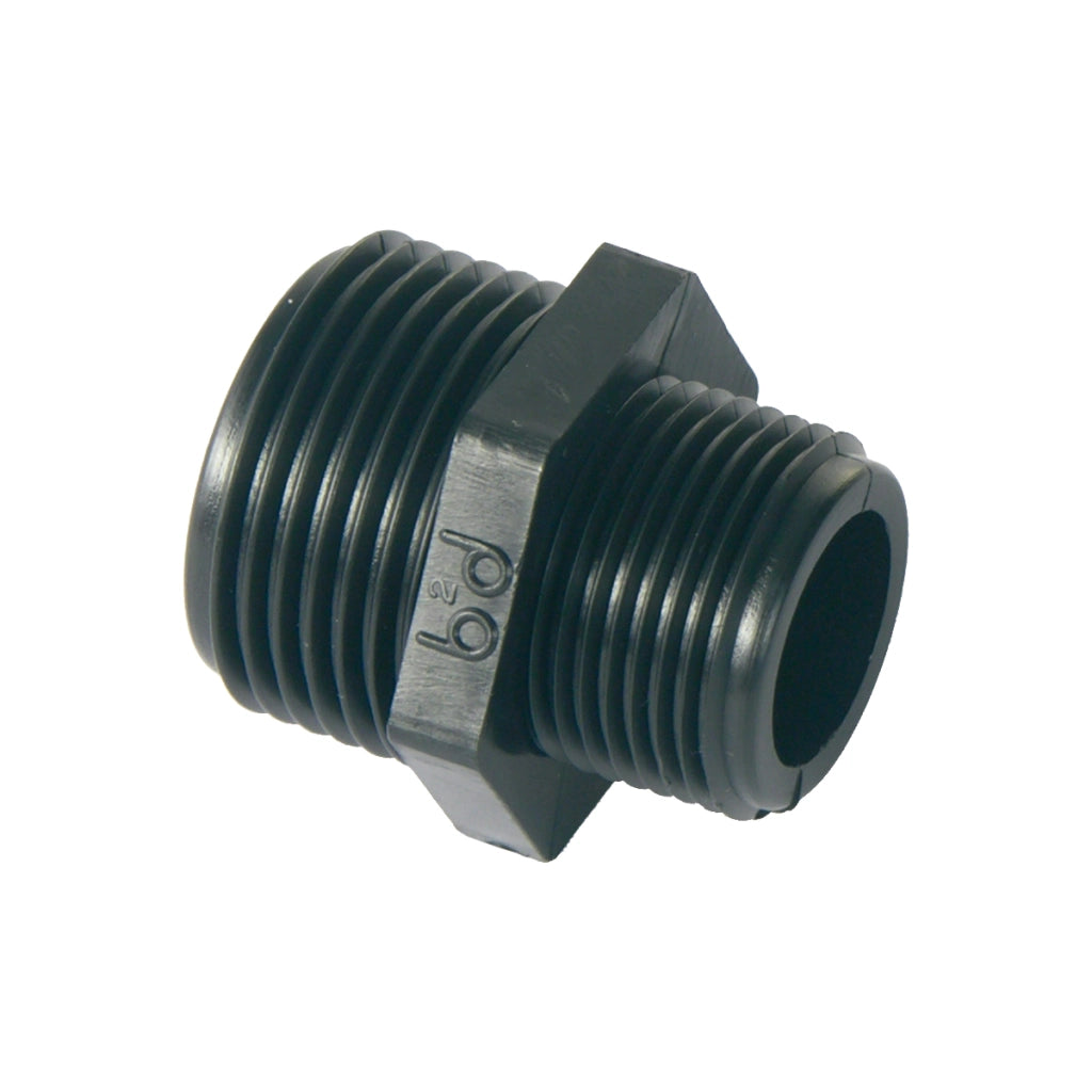 NIPPLES RIDOTTO IN PP NERO- 3/4X1/2- BUCCH- pezzi 1