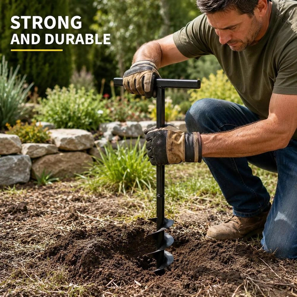 Earth Auger With Handle, 150 Mm Extension Tube, 9 M