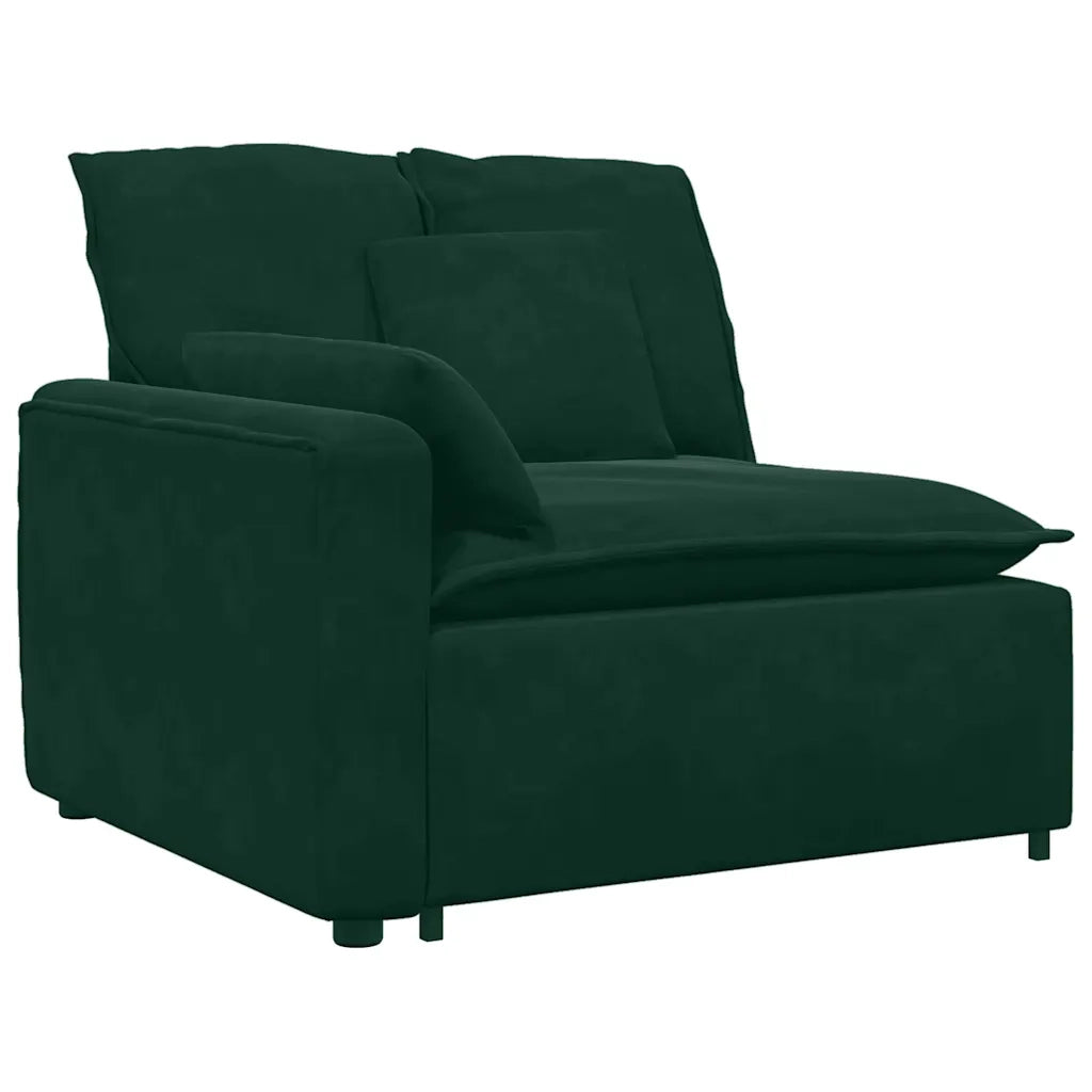 Divano Modulare con Cuscini Verde Scuro 3321131