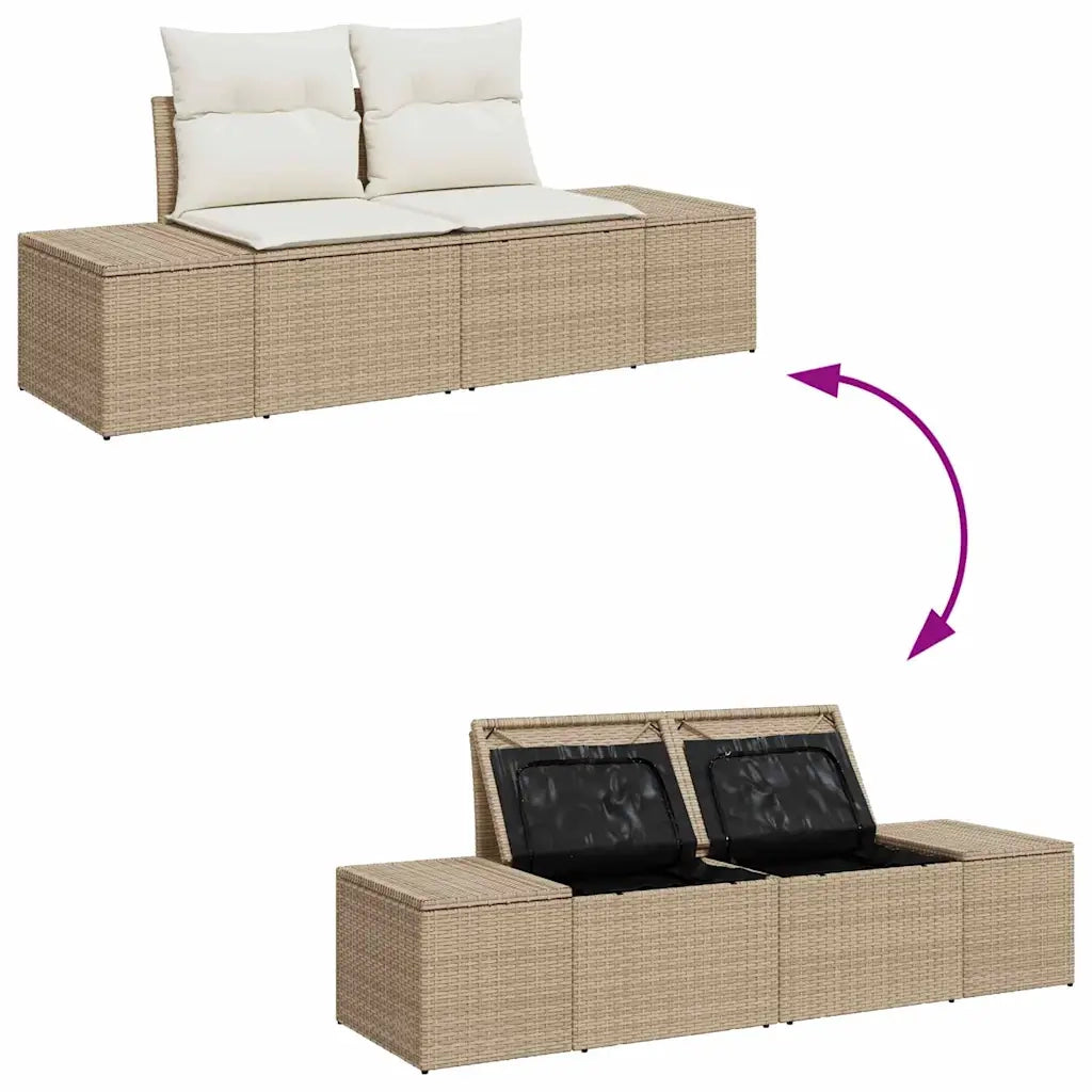 Set Divano da Giardino 6 pcs Beige e Crema polyrattan 3355610