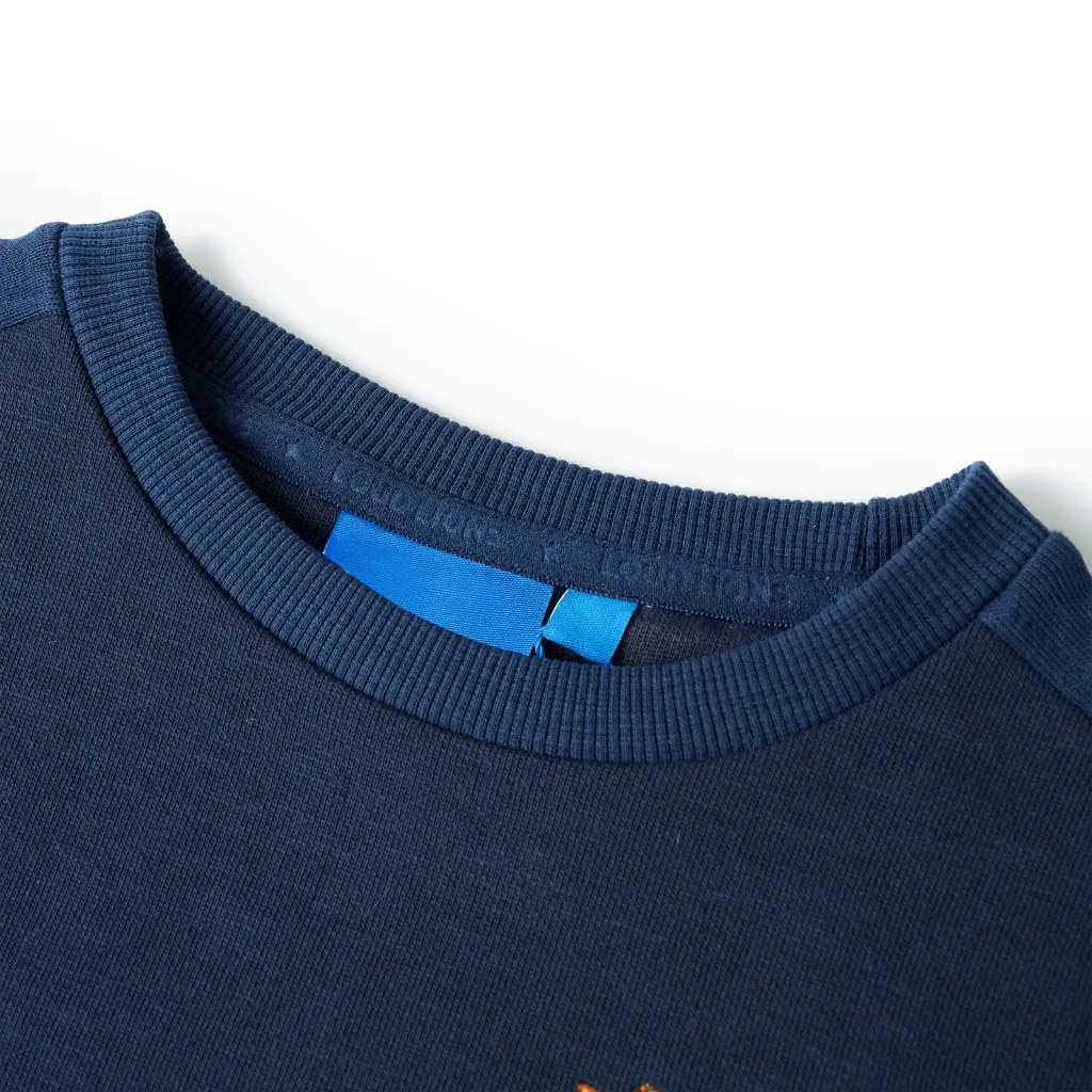 Felpa per Bambini Blu Marino Mélange 104 12660