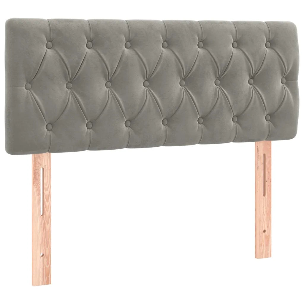 Letto a Molle con Materasso e LED Grigio Chiaro 100x200 cm 3134567