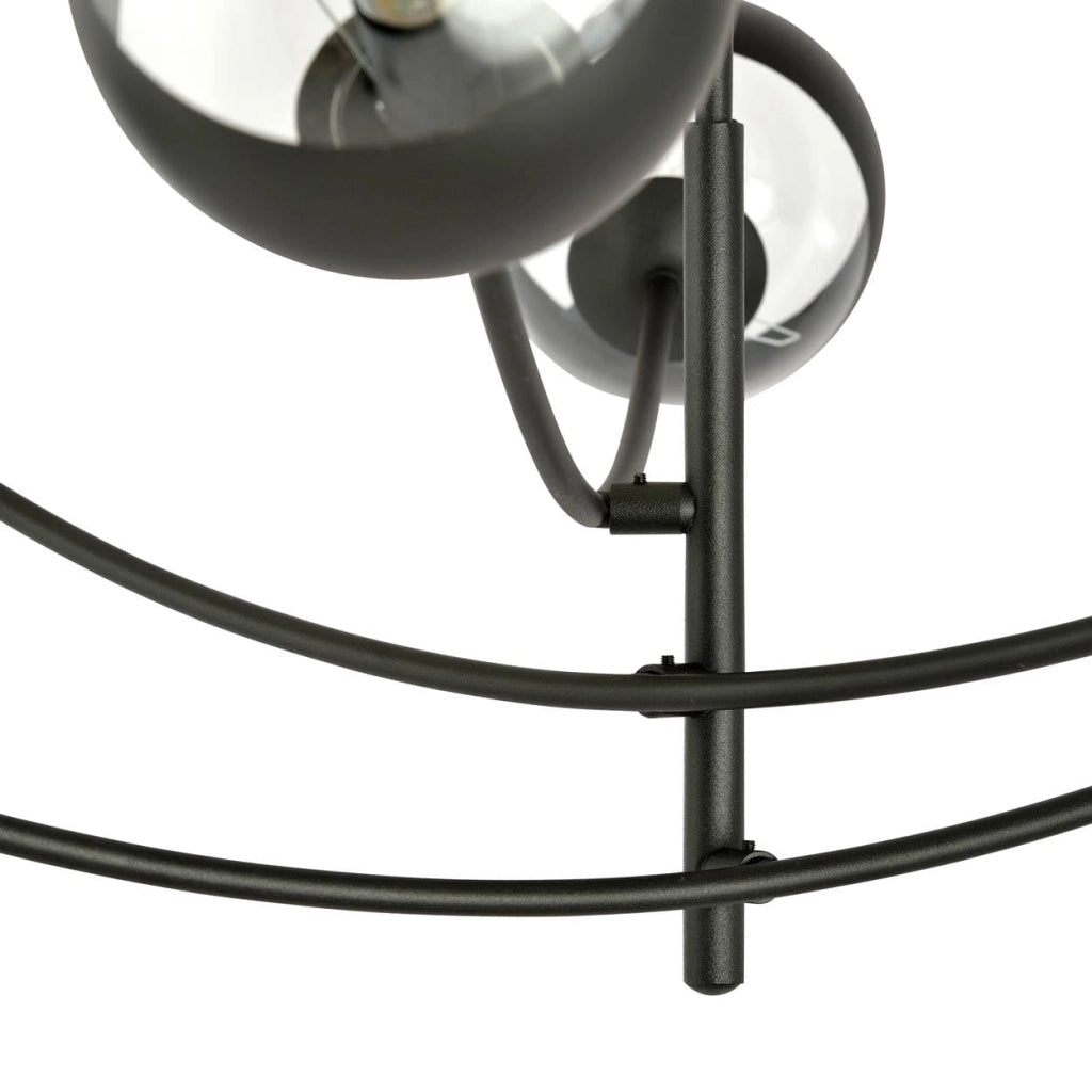 Lampadario Emibig Hunter 6xE14 nero/vetro trasparente
