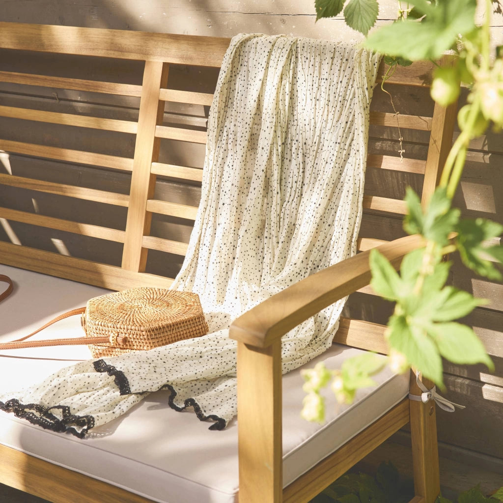 Set da giardino in legno di acacia per 4 persone, beige