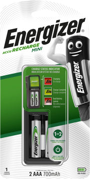 Energizer CARICABATTERIE + 2 MINISTILO POWER PLUS