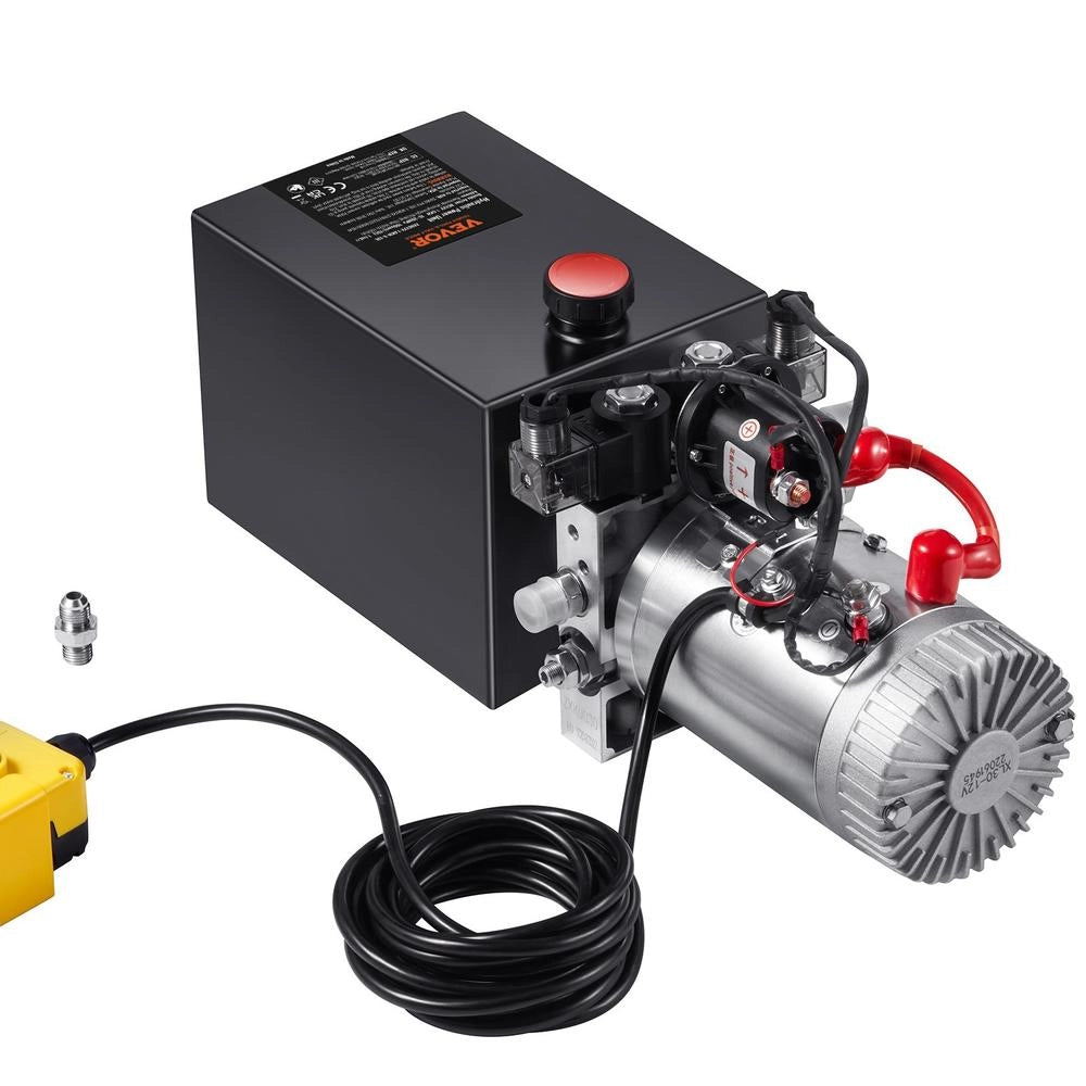 Hydraulic Pump, Hydraulic Power Unit 12V, Hydraulic Power Unit 1600W, Double-acting Hydraulic Pump, Hydraulic Power Pack, 2.5 Gal Tank Hand Pump Hydraulic Power Unit, For Elevators, Forklifts, Etc.