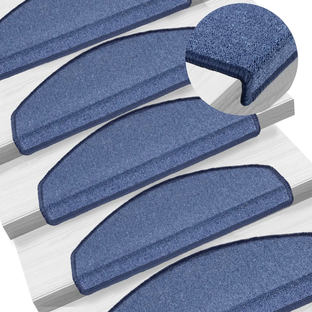 Tappetini per Scale 15 pz Blu 65x24x4 cm 133891