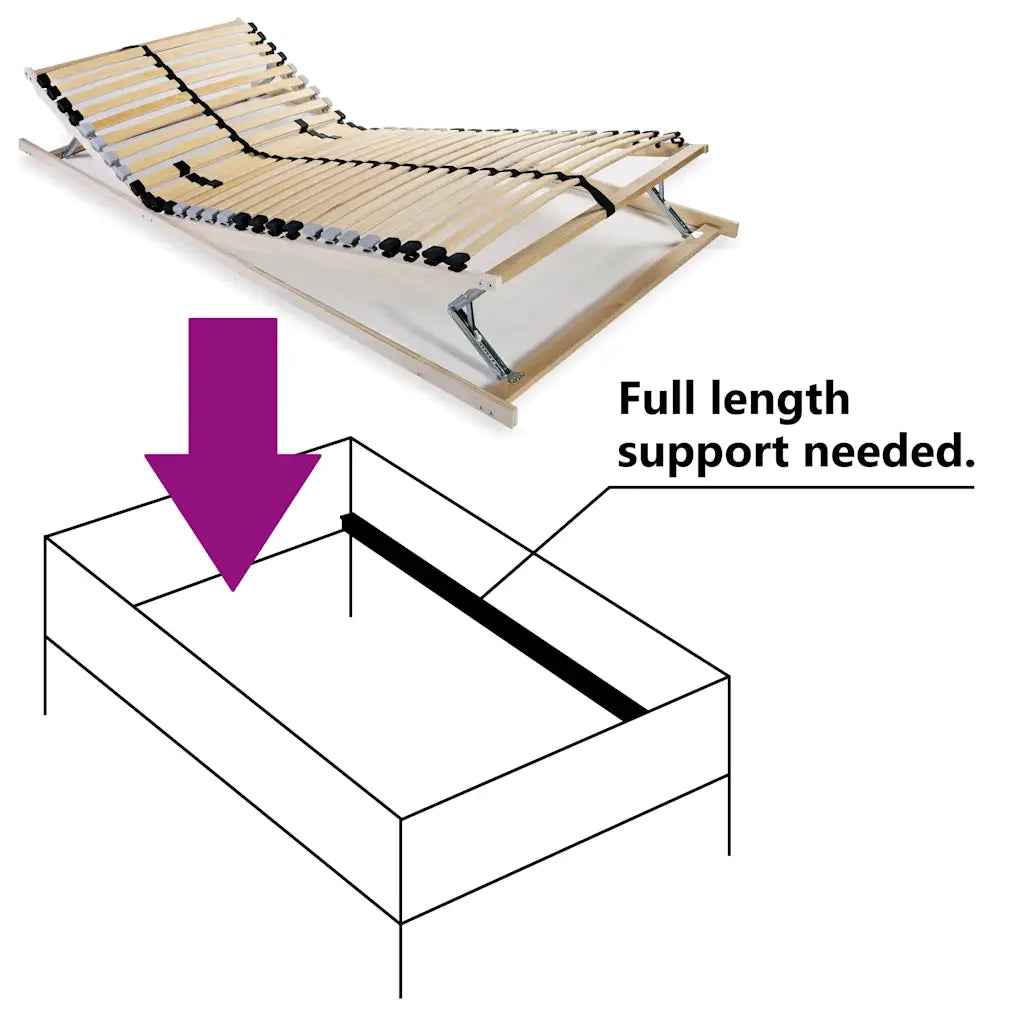 Rete a Doghe 7 Zone senza Materasso con 28 Doghe 70x200 cm 246455