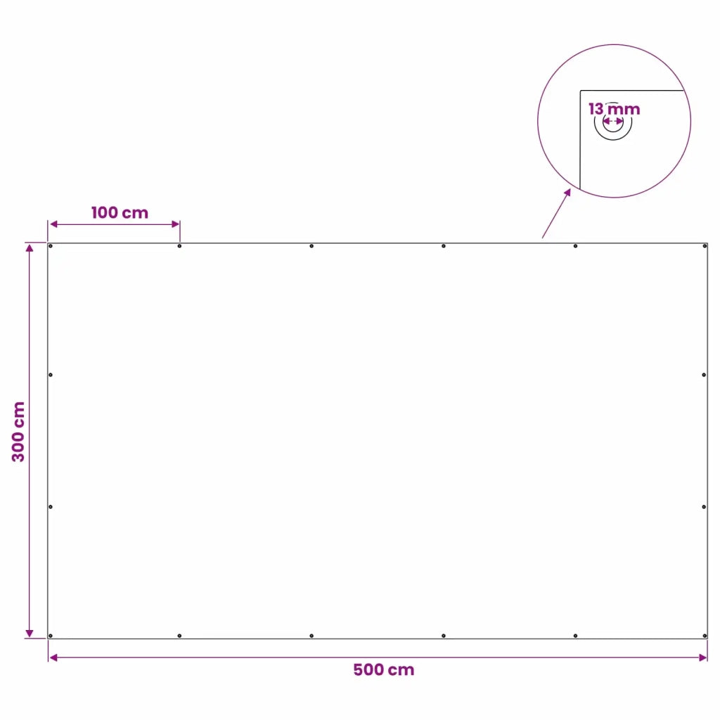 Telo con Occhielli Verde 3 x 5 m 260 gsm PE 42039370