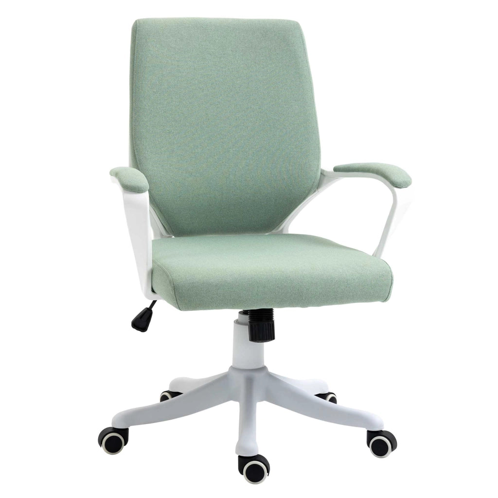 Sedia da ufficio ergonomica con funzione oscillante e altezza regolabile in poliestere verde