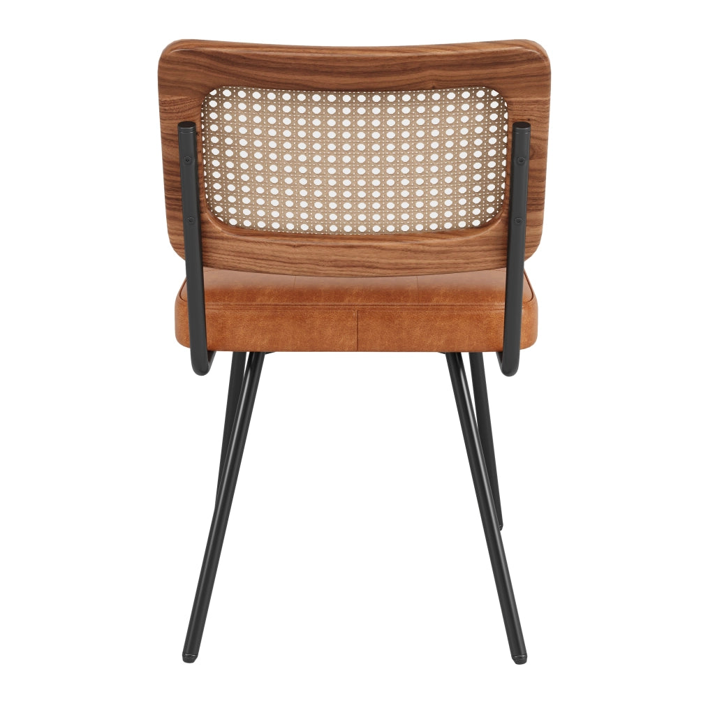 Sedia da Pranzo in Similpelle con Braccioli ¨C Xylo ¨C Nero, Set 4 Pezzi