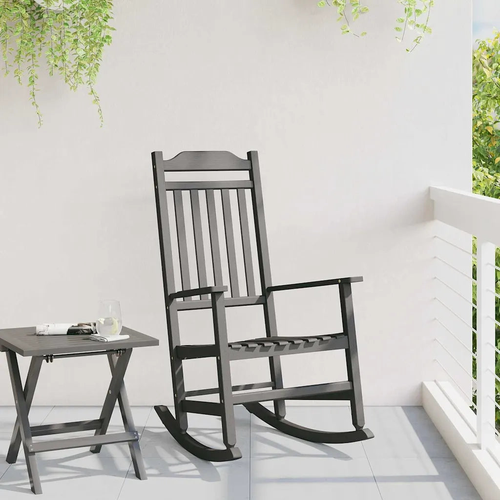 Sedia a dondolo Nero 84 x 65 x 114 cm Resina