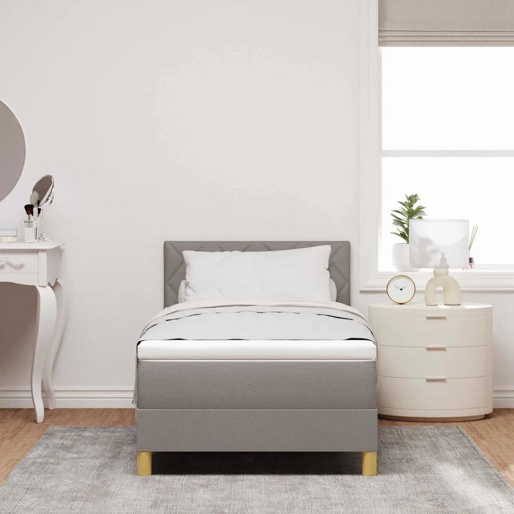 Letto a Sorgente LED con materasso Talpa 90 x 190 cm Tessuto